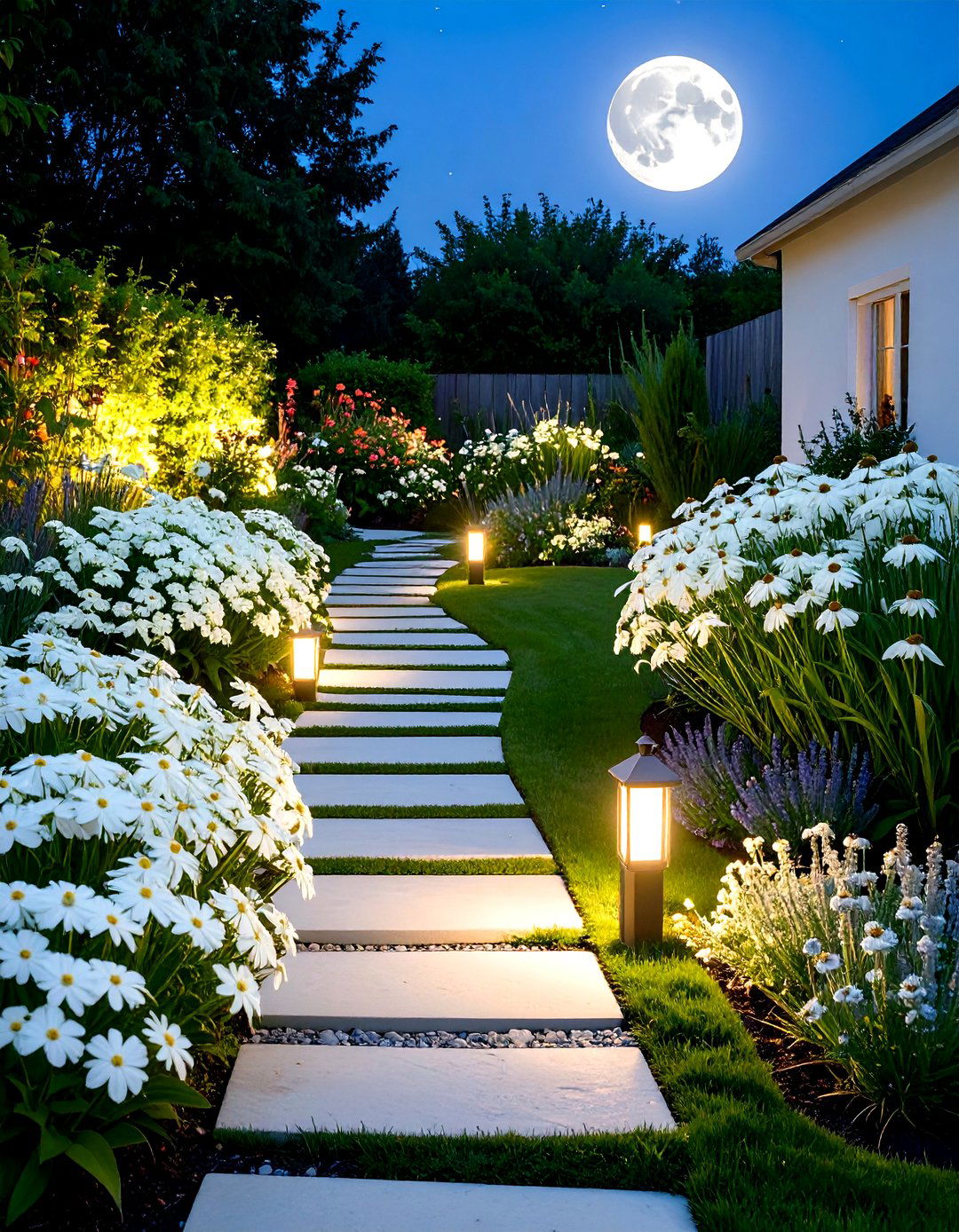 Moon Garden Perennial Flower Bed - 20 Perennial Flower Bed Ideas