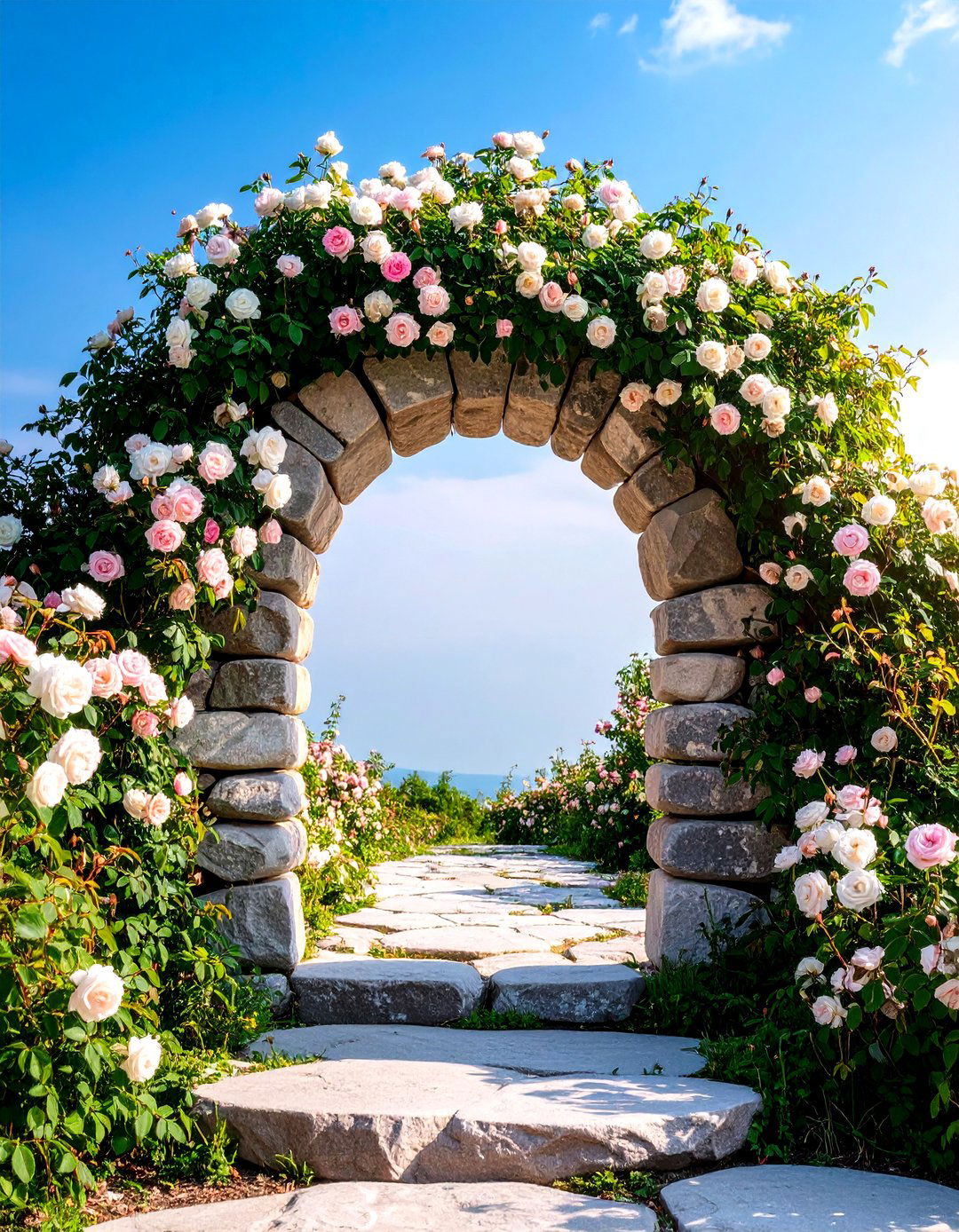 Moon Gate Archway - 20 Stone Garden Ideas