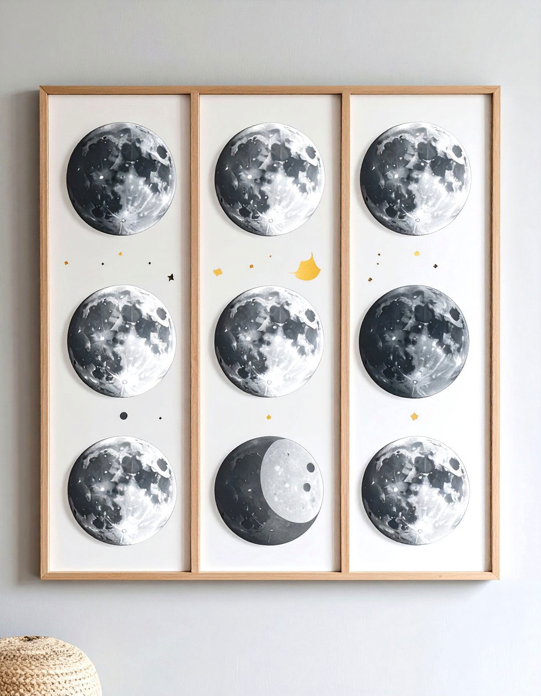 Moon Phase Wall Art - 20 Space-themed Nursery Ideas