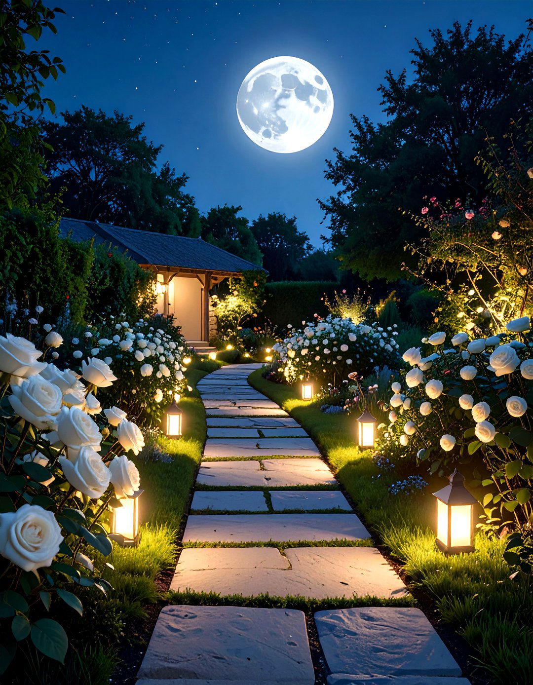 Moonlight Rose Garden Sanctuary - 20 Rose Garden Ideas