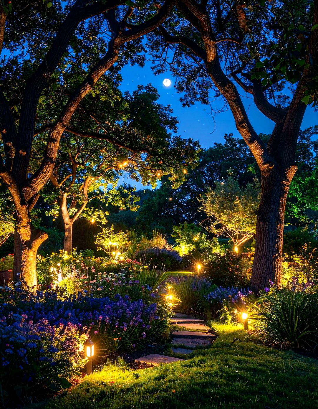 Moonlighting Tree Canopy Landscape Lighting Theme - 20 Landscape Lighting Ideas