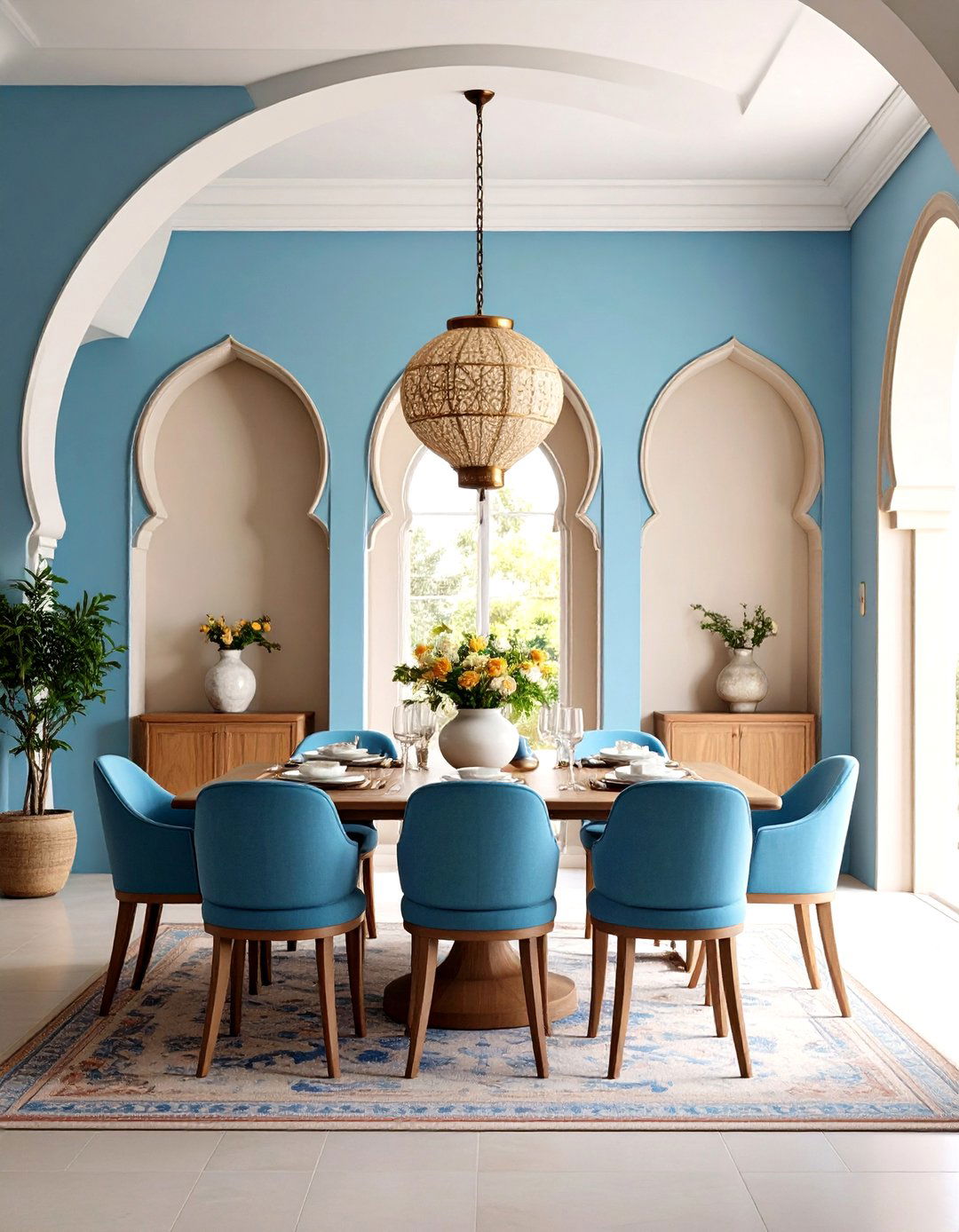 Moorish Archways Framing Spanish Dining Room - 20 spanish style dining room ideas