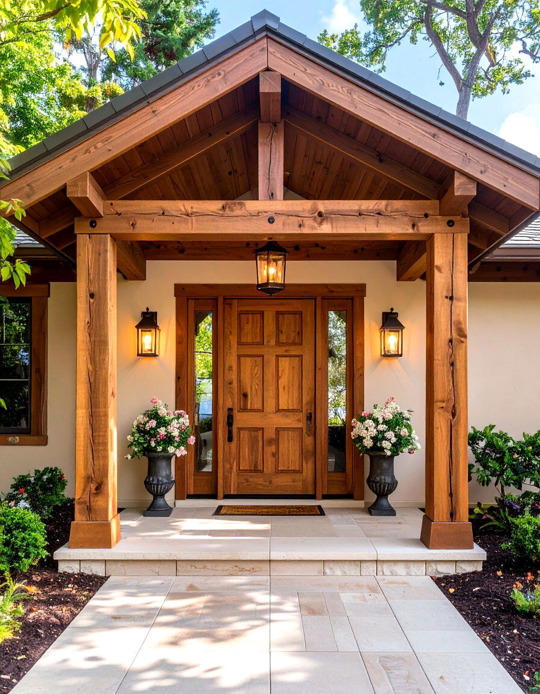 Moorish Inspired Horseshoe Arch Doors - 20 Spanish Style Front Door Ideas