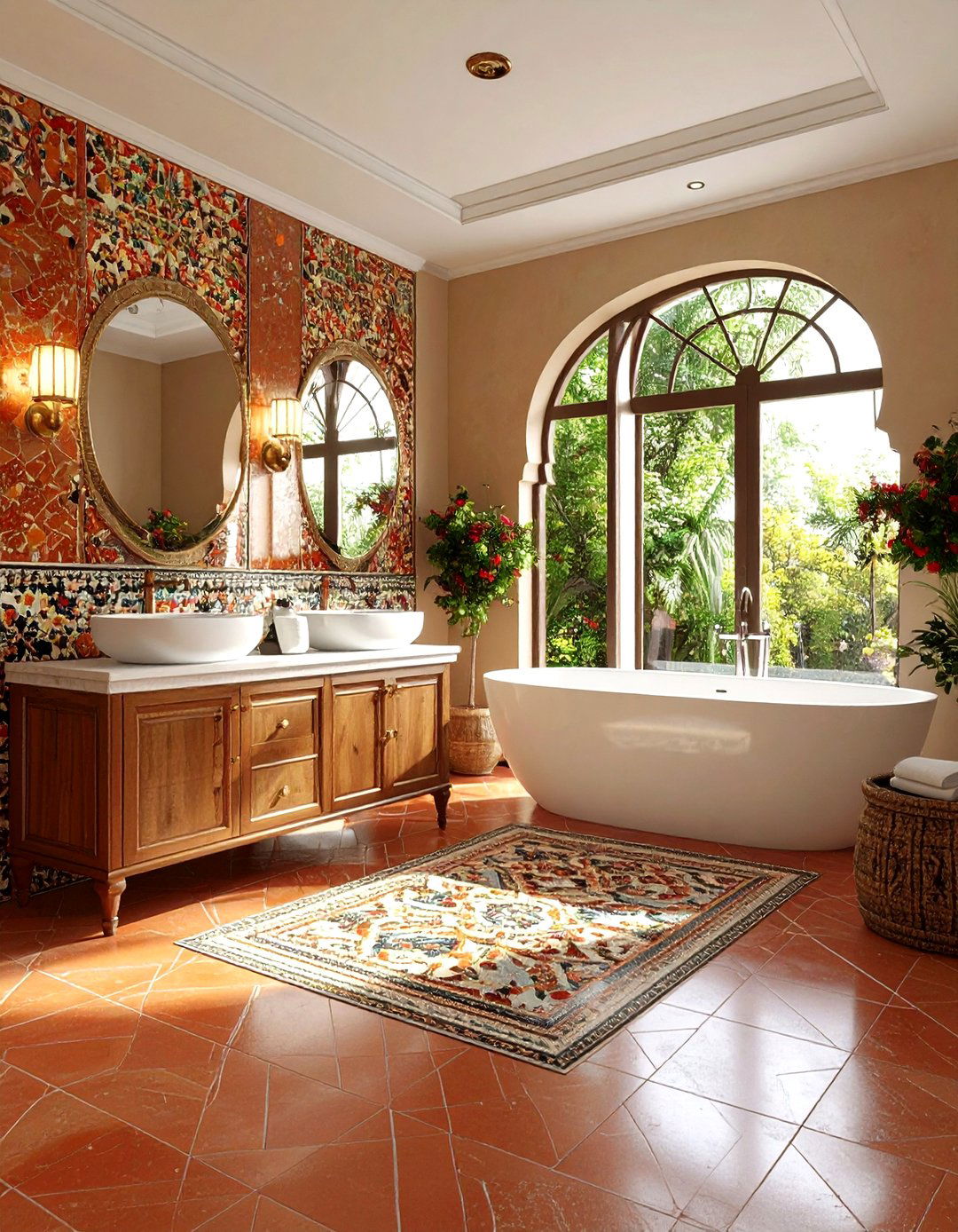Moorish Mosaic Inlays - 20 Spanish Style Bathroom Ideas