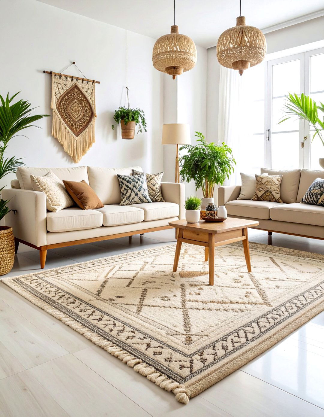 Moroccan Berber Living Room Rug Concept - 20 Living Room Rug Ideas
