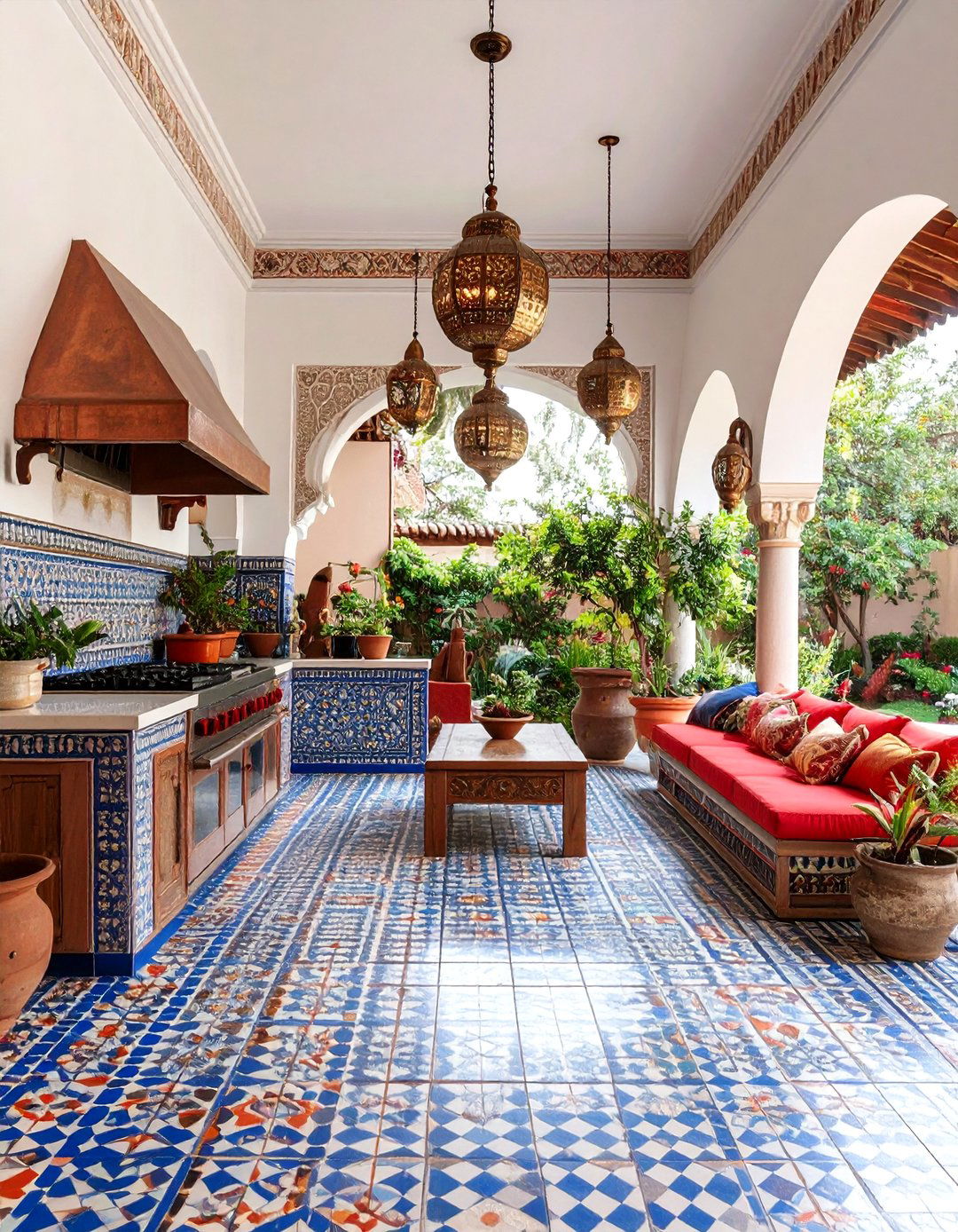 Moroccan Courtyard Lanai Kitchen - 20 Lanai Kitchen Ideas