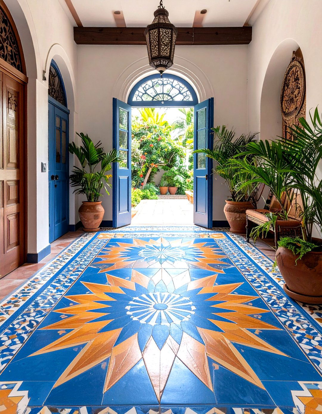 Moroccan Inspired Cement Tiles - 20 Small Entryway Tile Floor Ideas