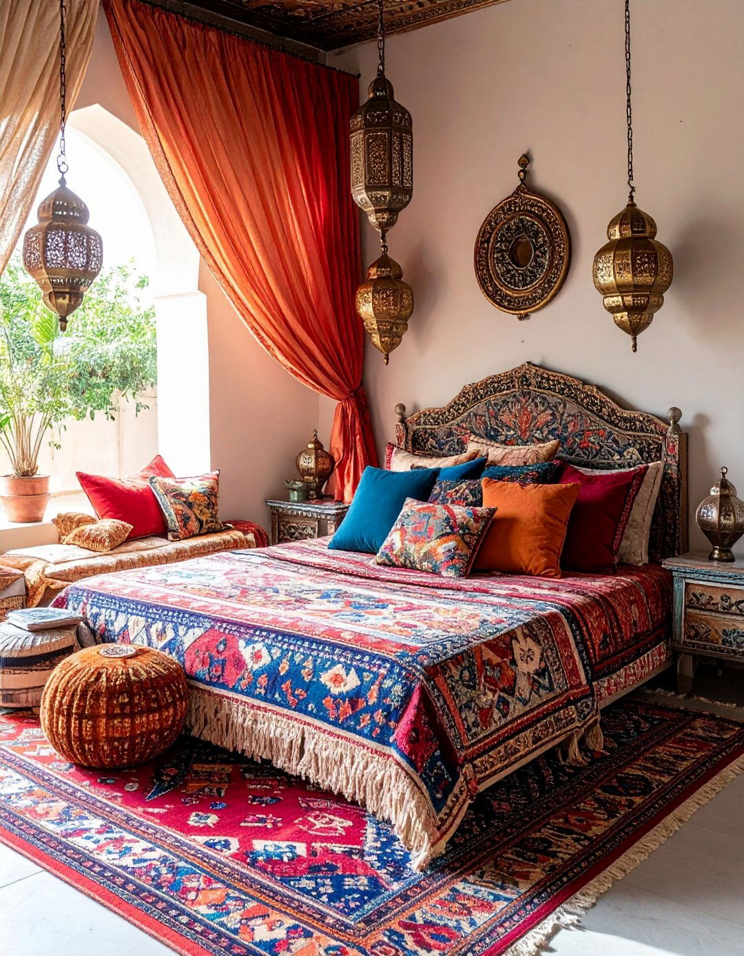 Moroccan Inspired Fantasy Bedroom with Geometric Patterns - 20 Fantasy Bedroom Ideas