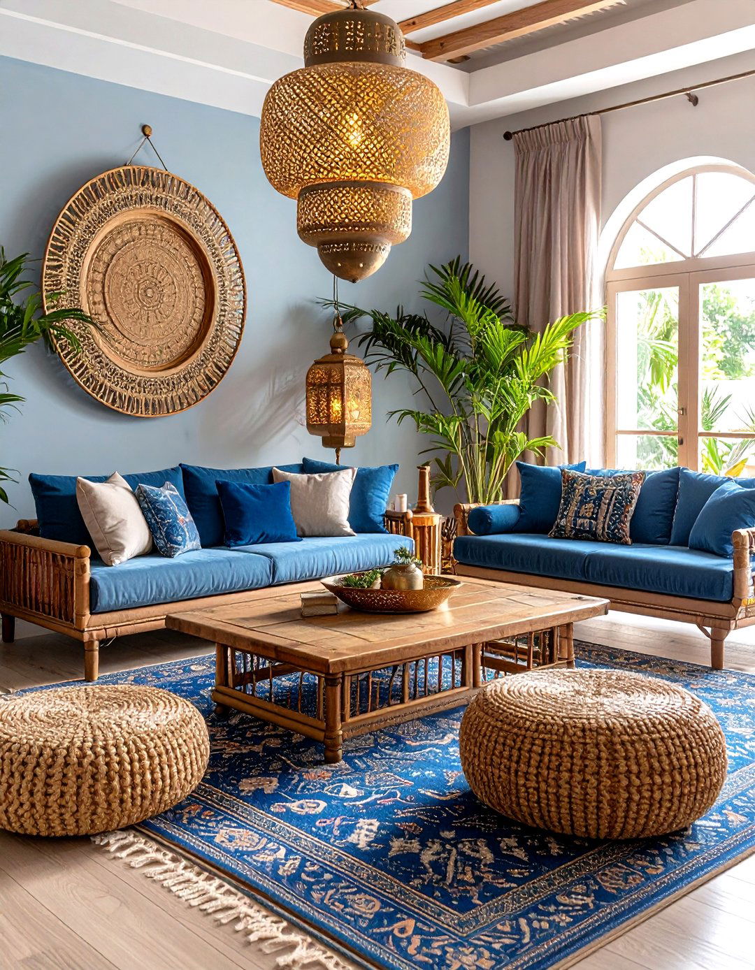 Moroccan Inspired Tropical Living Room - 20 Tropical Living Room Ideas