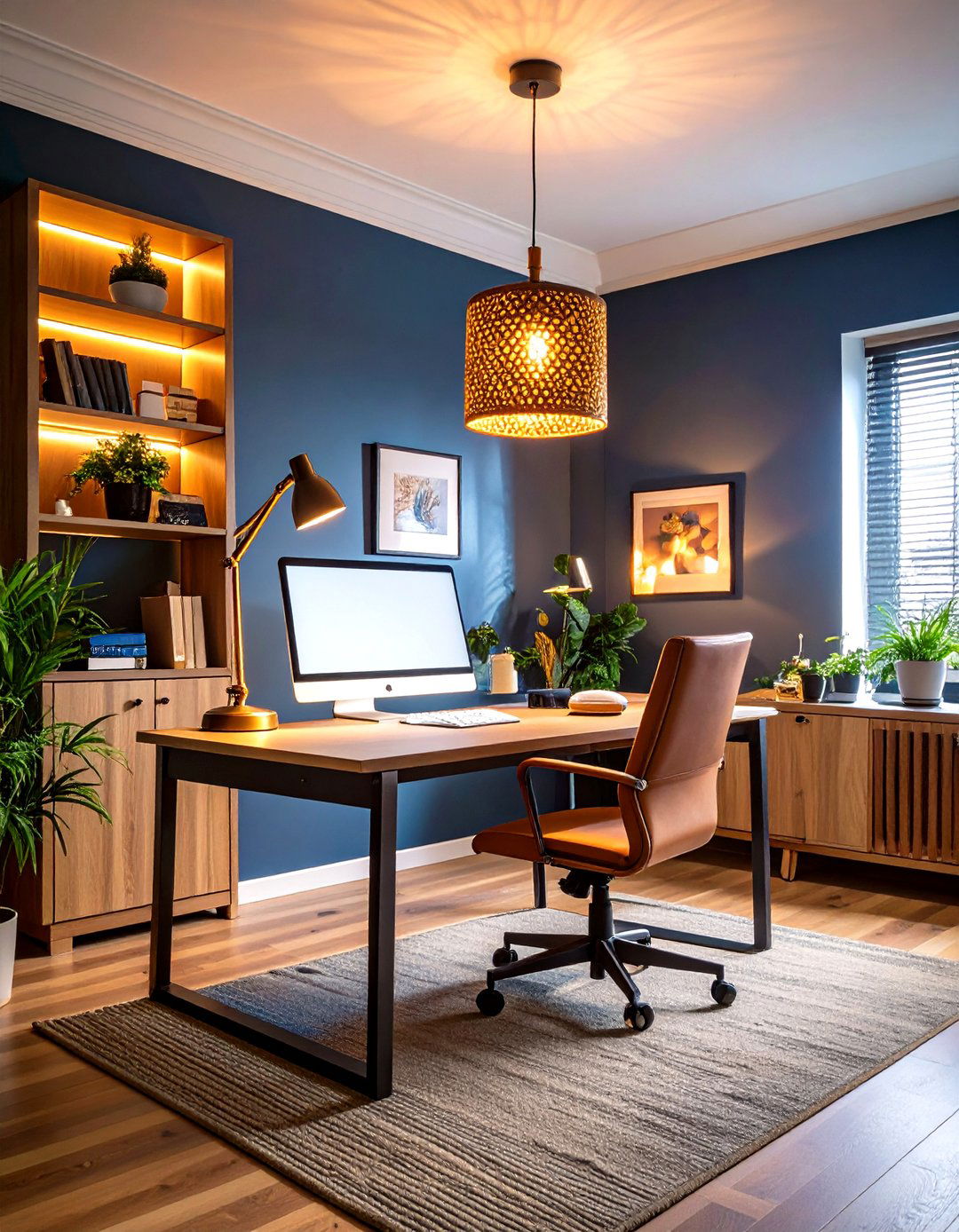 Moroccan Lighting to Illuminate a Bohemian Home Office - 20 Bohemian Home Office Ideas