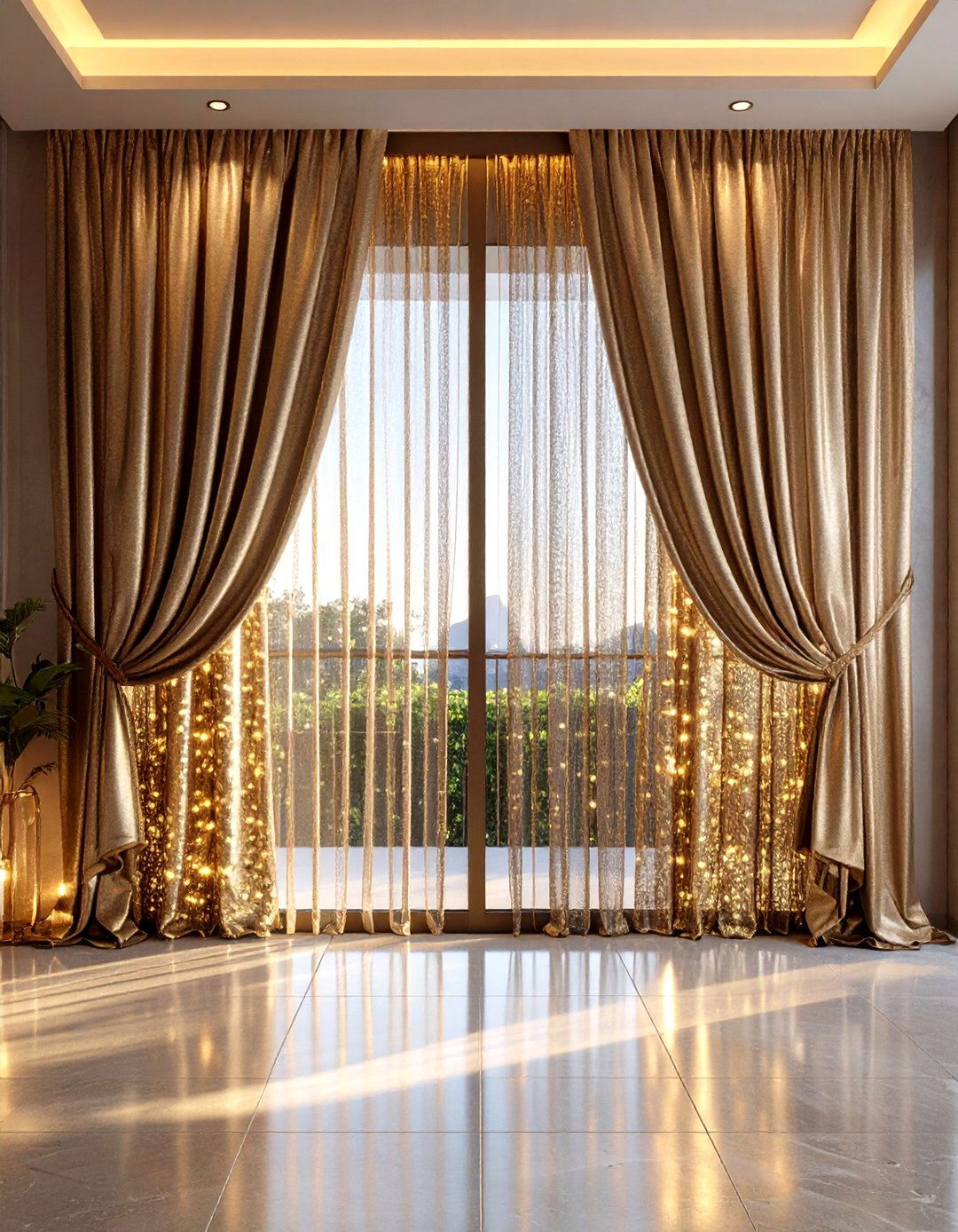 Moroccan Metallic Thread Curtains for Moonlit Glam - 20 Boho Curtain Ideas