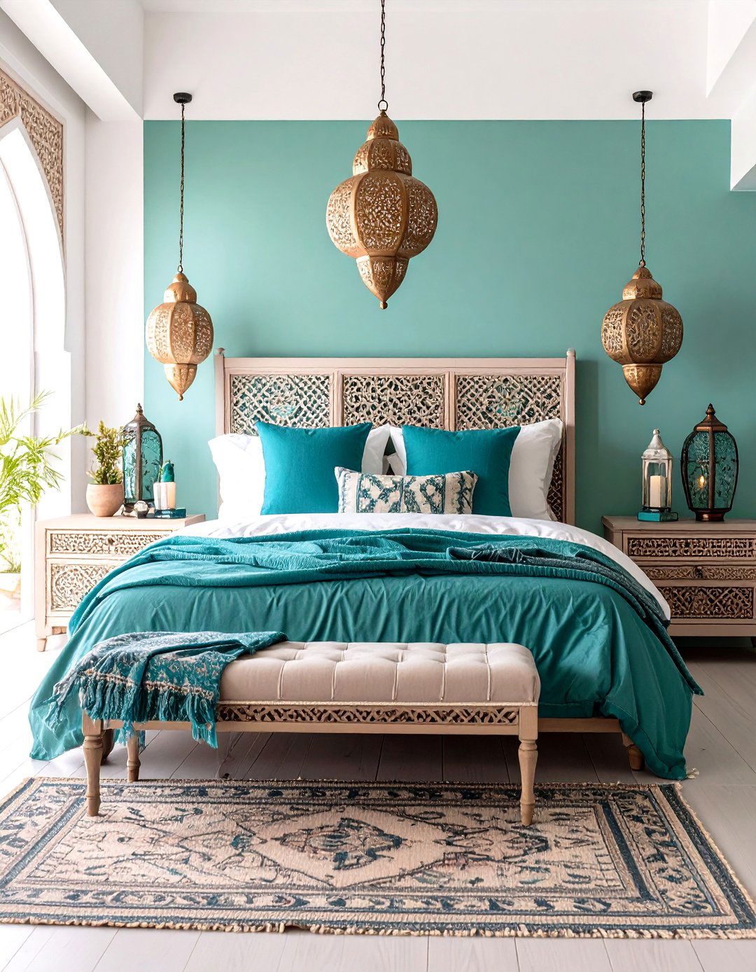 Moroccan Style - 20 Turquoise Bedroom Ideas