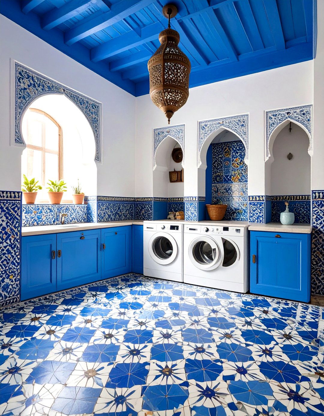 Moroccan Zellige Laundry Room Tile Handcrafted Design - 20 Laundry Room Tile Ideas