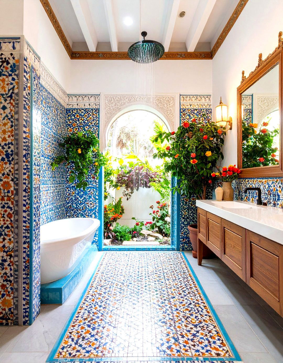 Moroccan Zellige Tiles - 20 Walk-in Shower Tile Ideas
