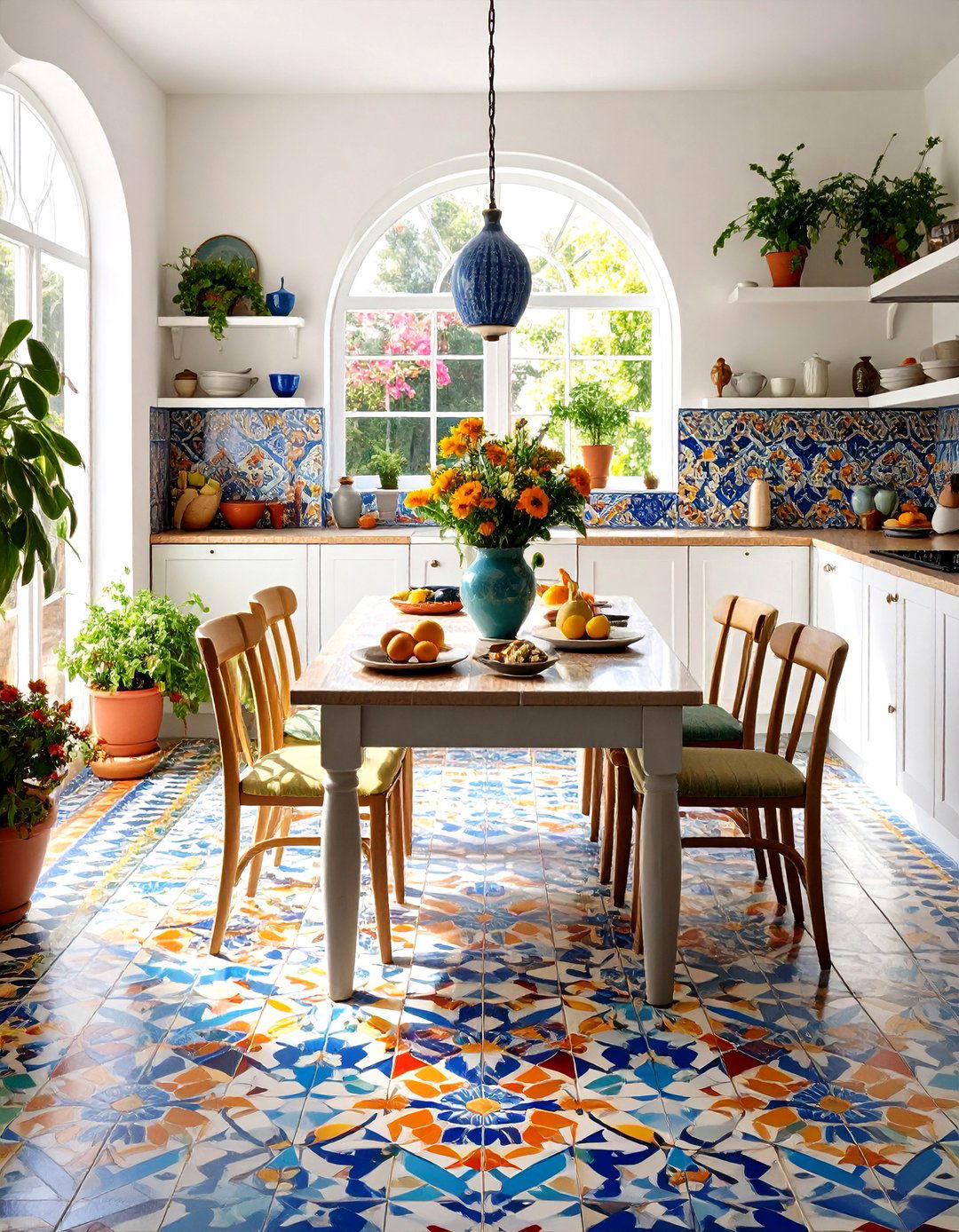 Mosaic Kitchen Floor Tile Artistic Expression - 20 Kitchen Floor Tile Ideas