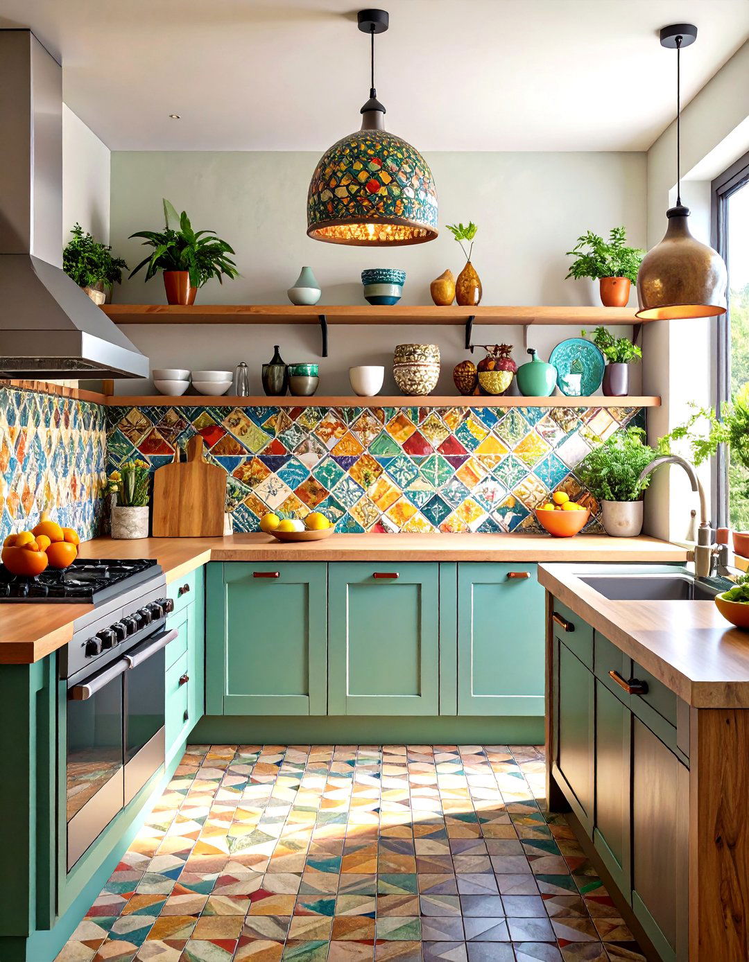 Mosaic Kitchen Splashback Intricate Pattern Beauty - 20 Kitchen Splashback Ideas