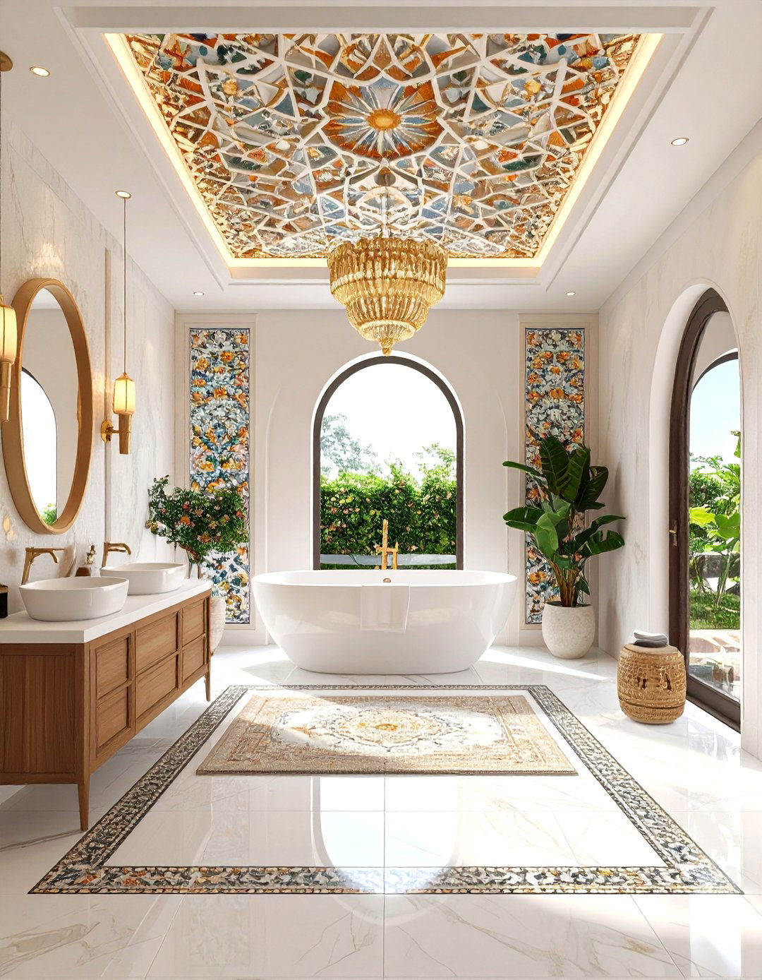 Mosaic Pattern Ceiling Wallpaper - 20 Ceiling Wallpaper Ideas