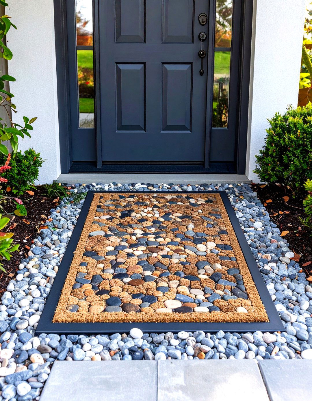 Mosaic Rubber Coir Hybrid Front Door Mat - 20 Front Door Mat Ideas