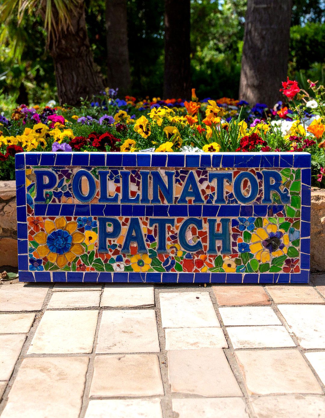Mosaic Tile Art Panel - 20 Garden Sign Ideas