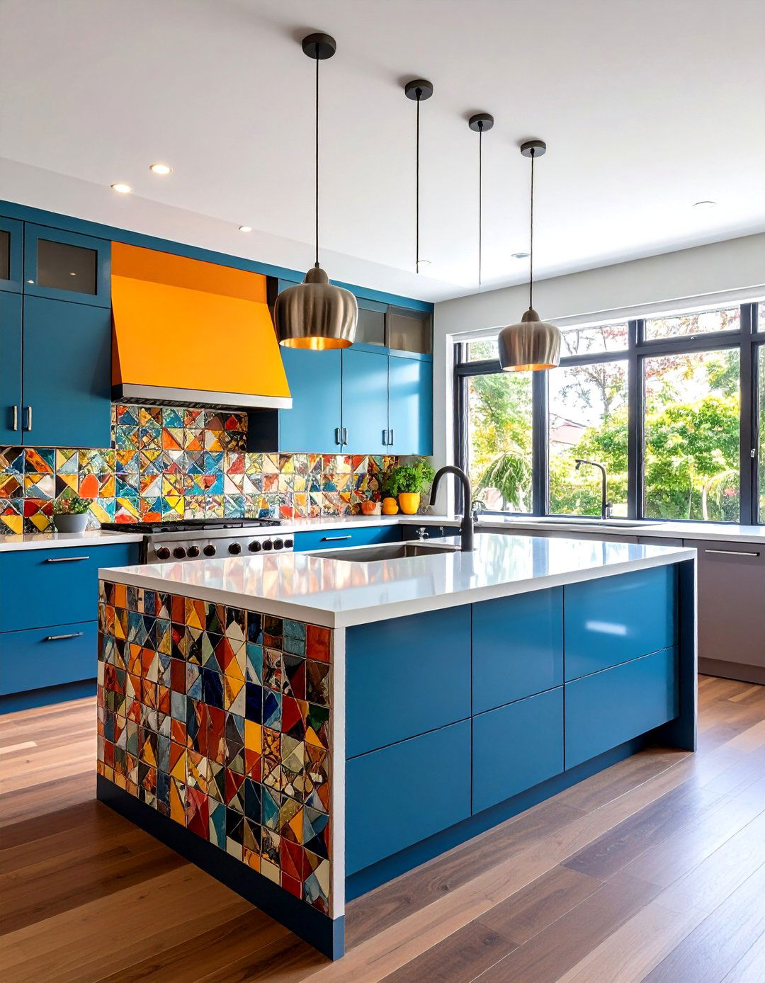 Mosaic Tile Kitchen Island Back Panel - 20 Kitchen Island Back Panel Ideas