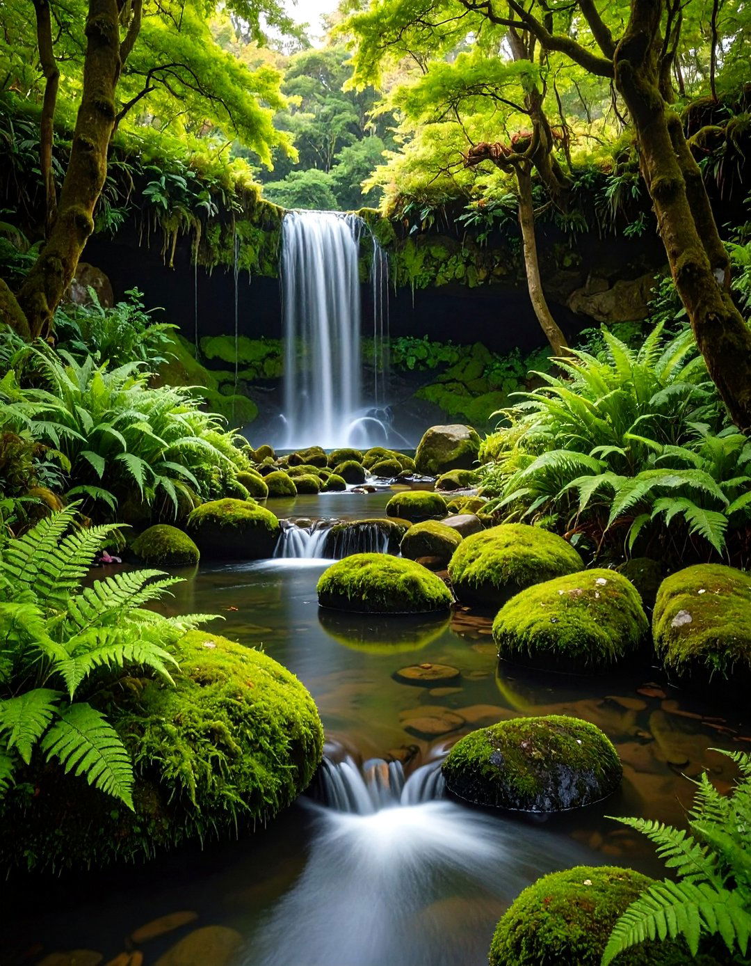 Moss Framed Woodland Pond Waterfall - 20 Small Pond Ideas With Waterfalls