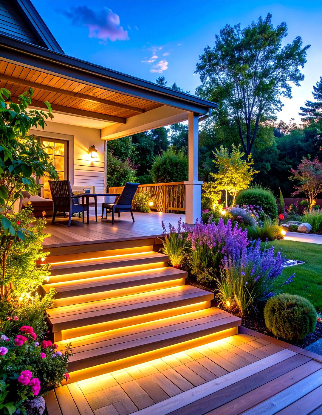Motion Sensor Deck Lighting for Hands Free Safety - 20 Deck Lighting Ideas