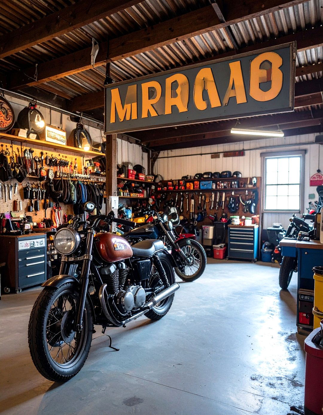 Motorcycle Garage Man Cave Sign - 20 Man Cave Sign Ideas
