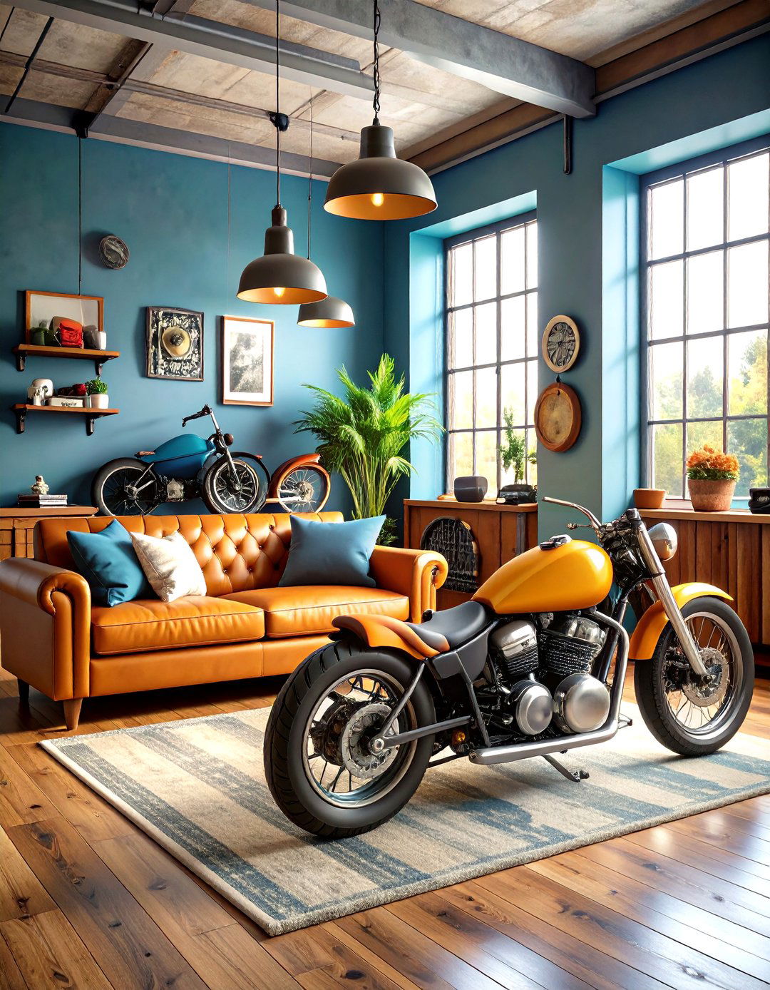 Motorcycle Man Cave Living Room - 20 Man Cave Living Room Ideas