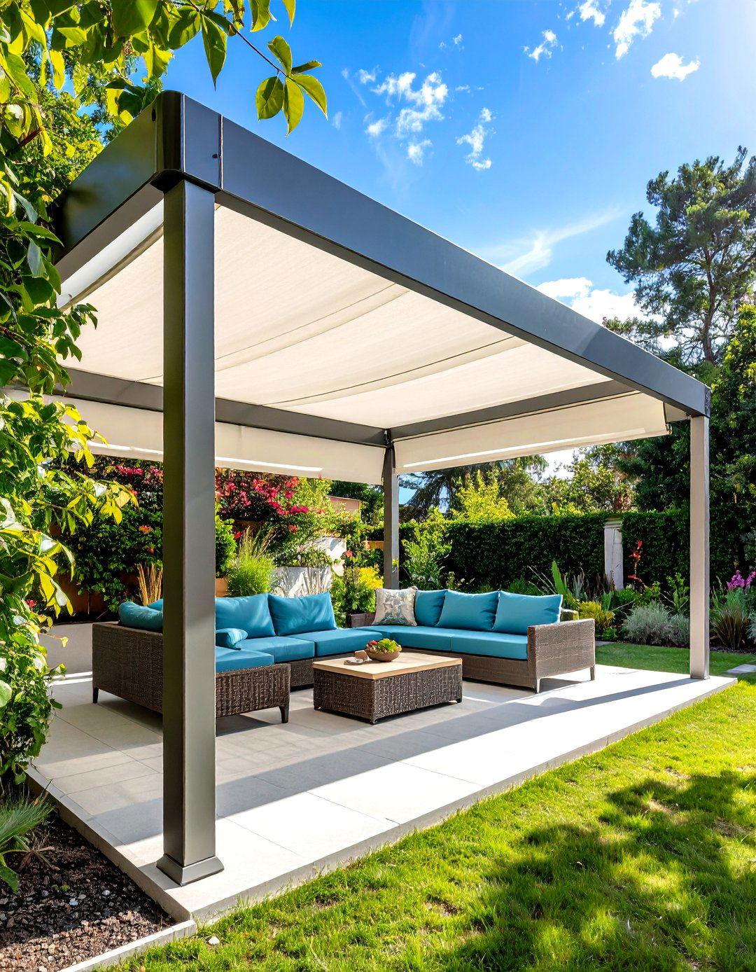 Motorized Pergola Shade Screen System - 20 Pergola Shade Ideas
