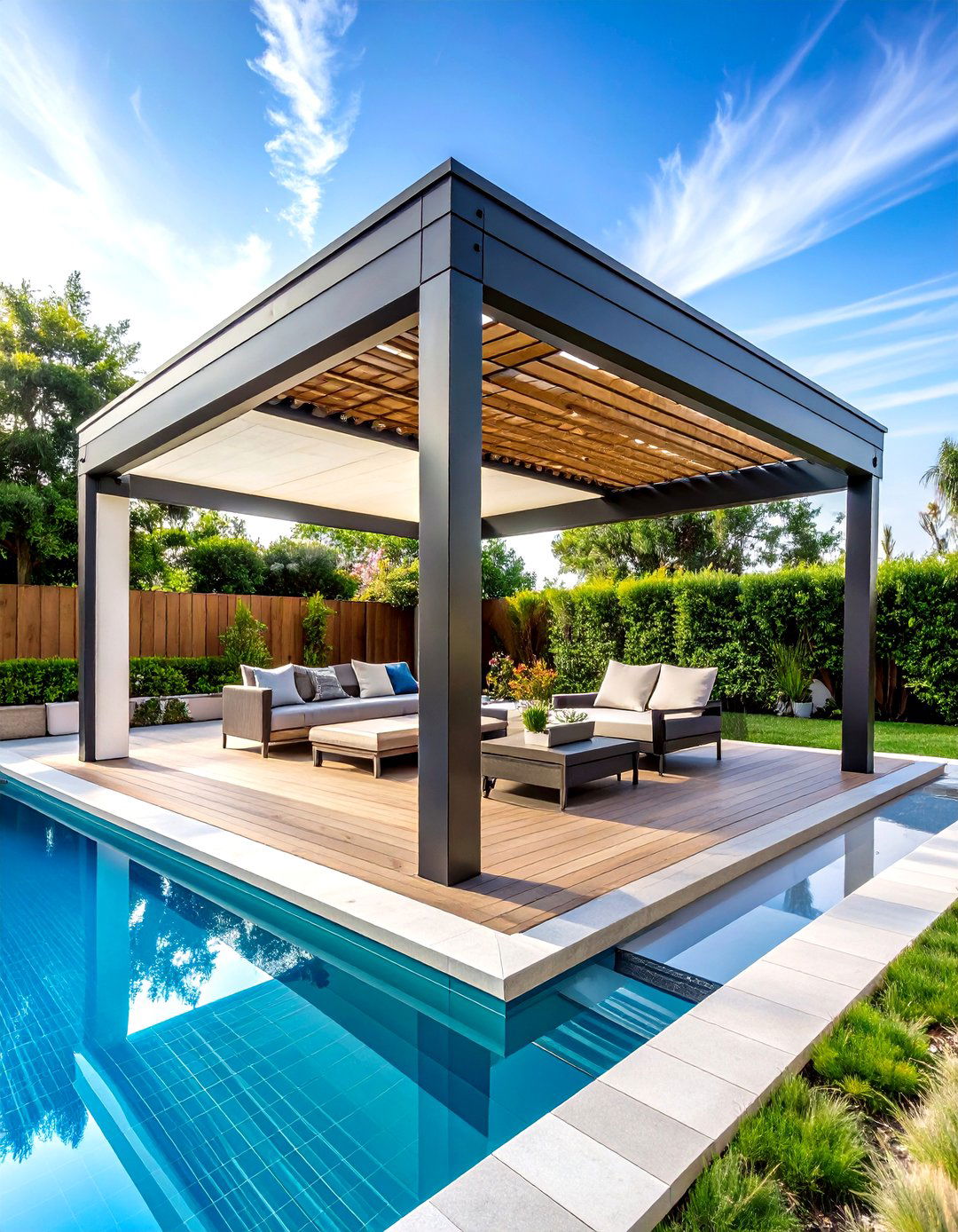 Motorized Pool Shade Systems - 20 Pool Shade Ideas