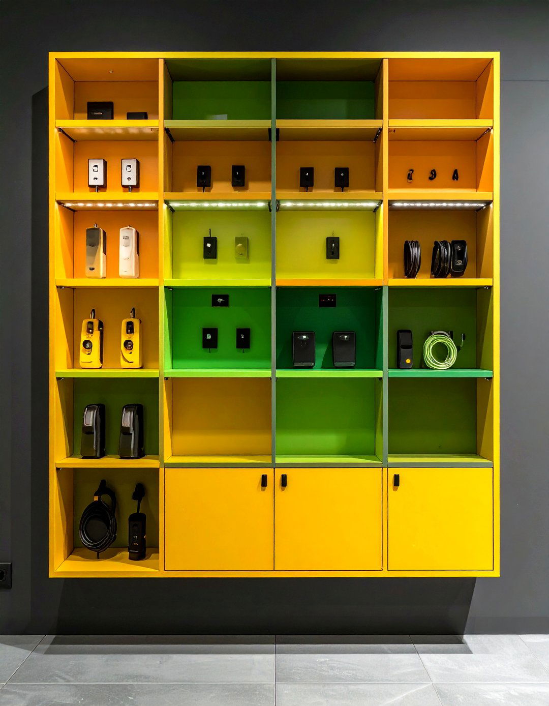 Mount a Charging Station Shelf for Power Tools - 20 Garage Storage Ideas
