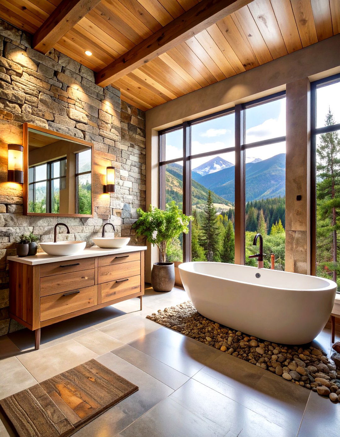 Mountain Ranch Western Bathroom - 20 Western Bathroom Ideas
