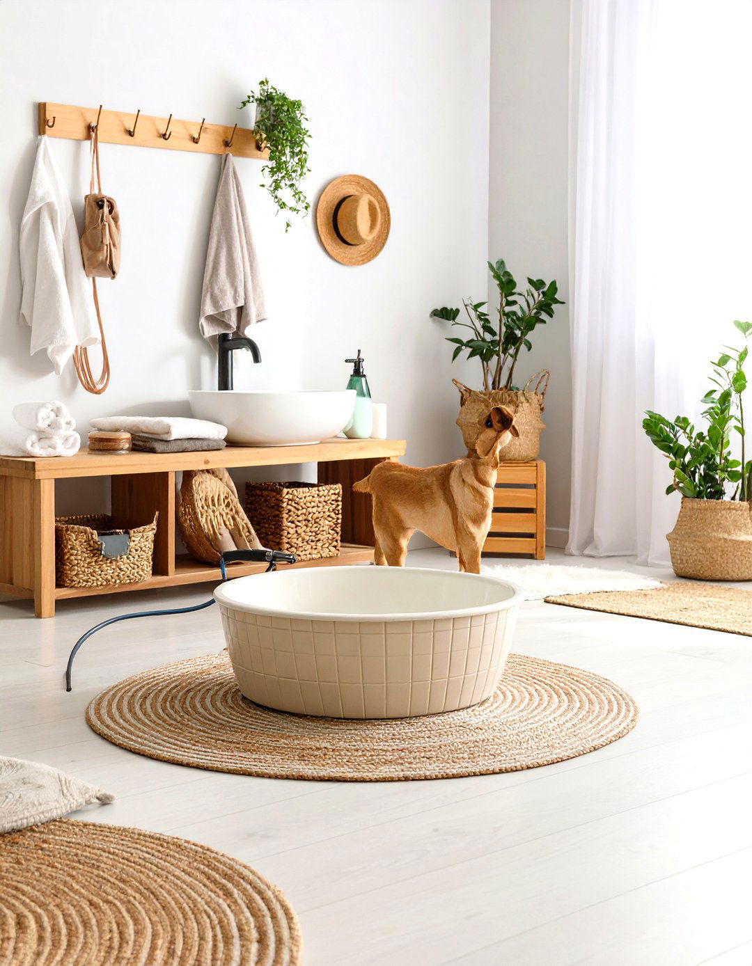 Mudroom Dog Wash Station That Doubles as an Entry Organizer - 20 Dog Wash Station Ideas
