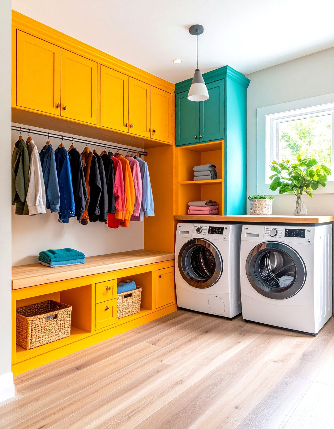 Mudroom Laundry Hybrid - 20 Stackable Laundry Room Ideas