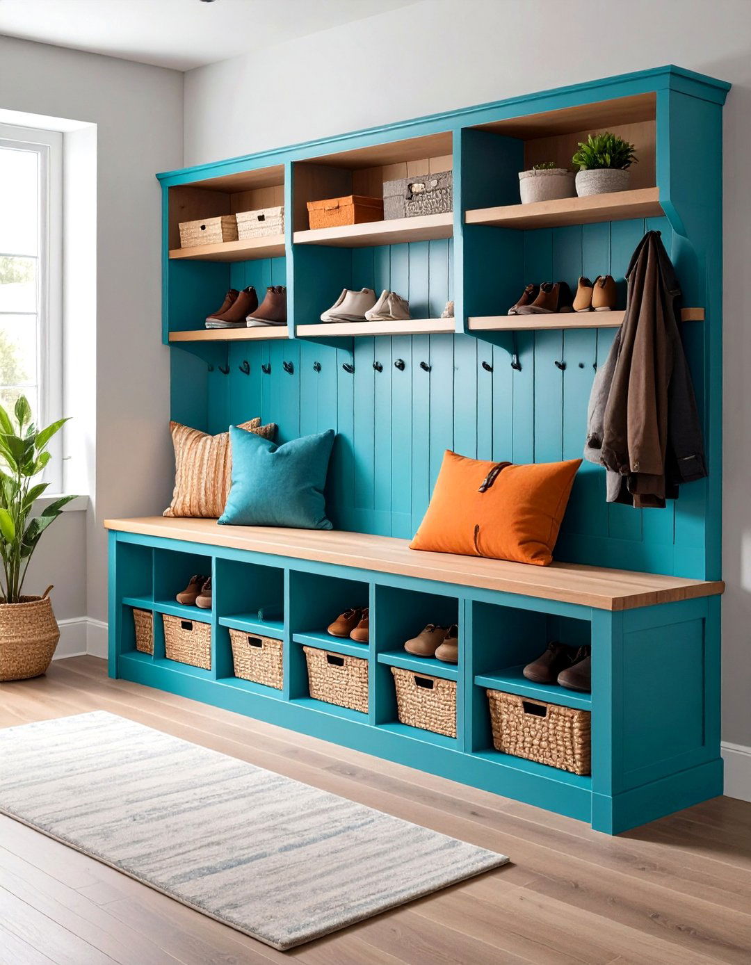 Mudroom Style Bench With Cubbies Makes Suiting Up Simple - 20 Garage Shoe Storage Ideas