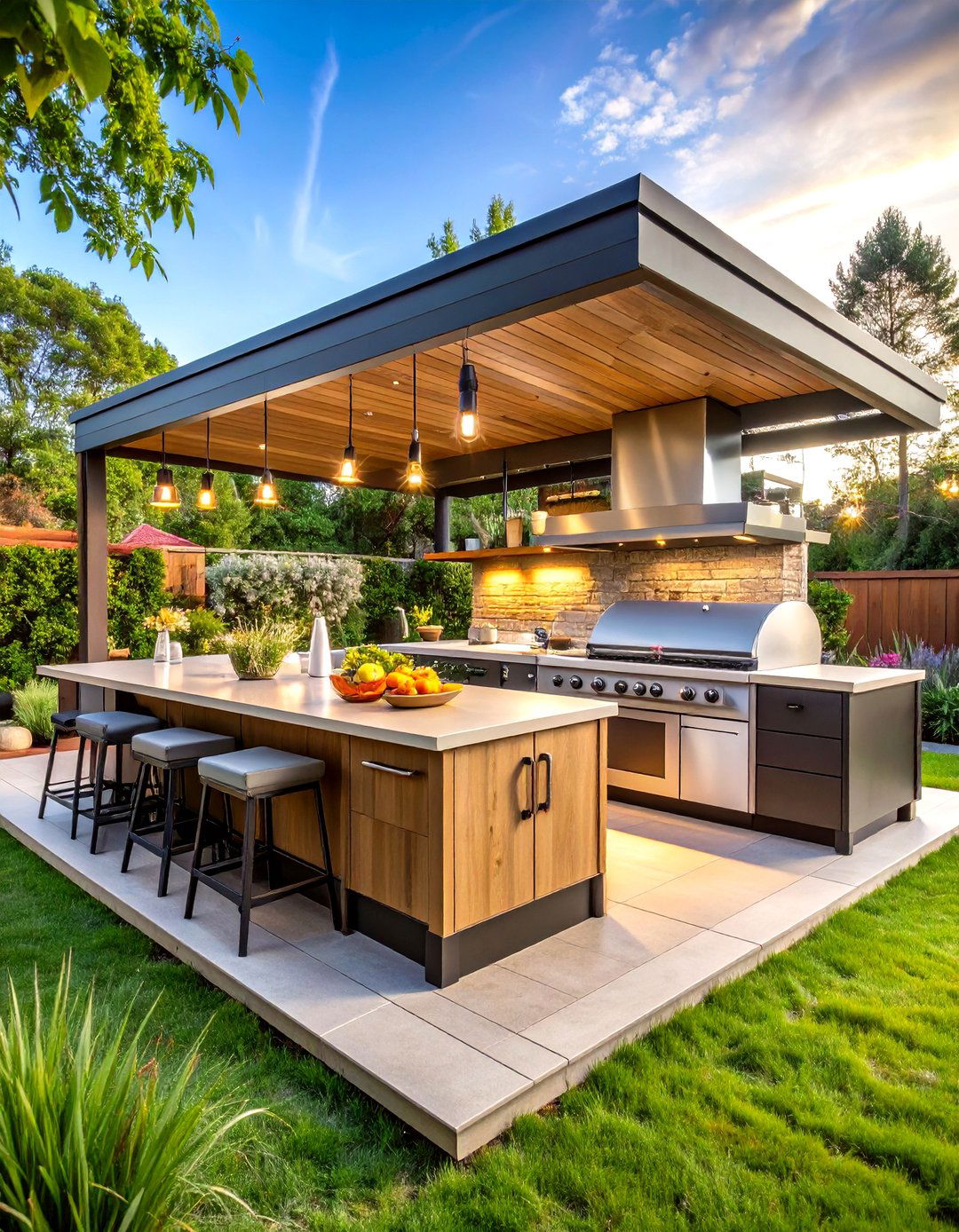Multi Appliance Outdoor Kitchen Island - 20 Outdoor Kitchen Island Ideas