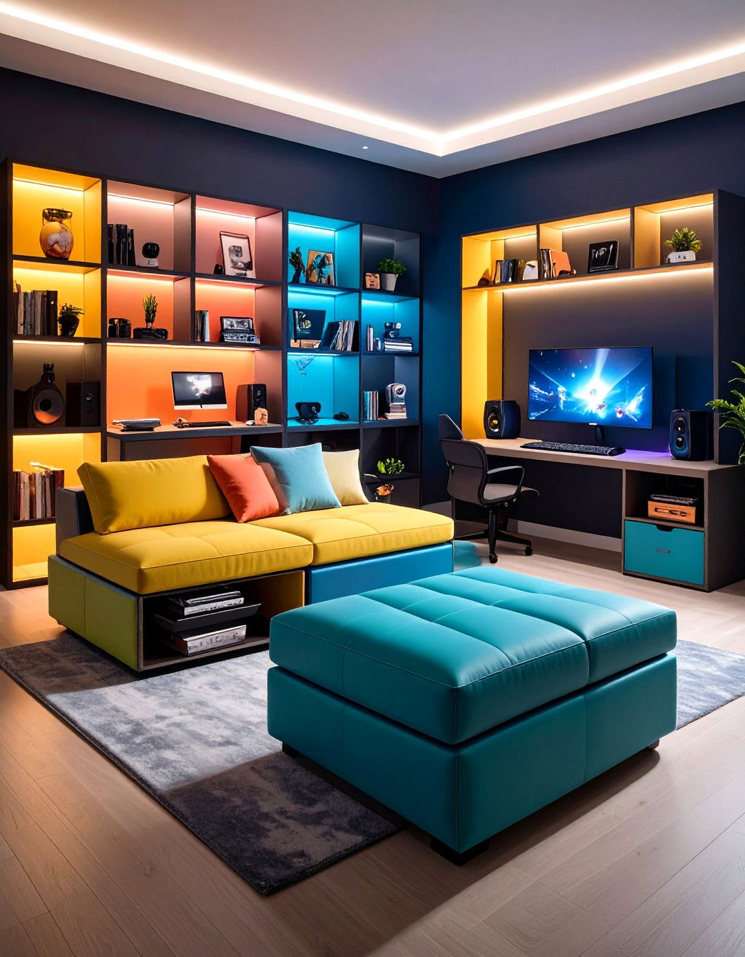Multi Functional Furniture - 20 Small Game Room Ideas