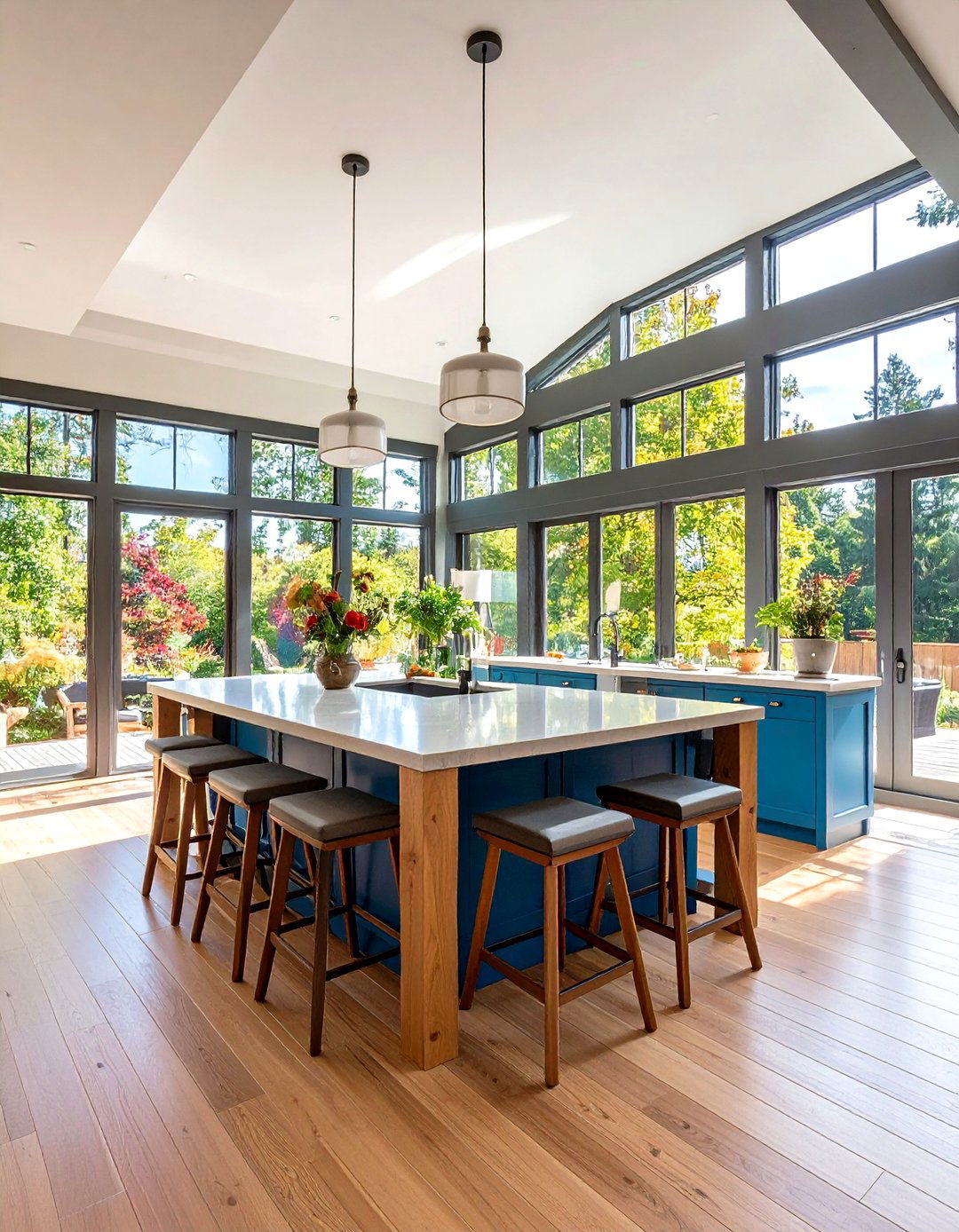 Multi Functional Island - 20 Sunroom Kitchen Ideas