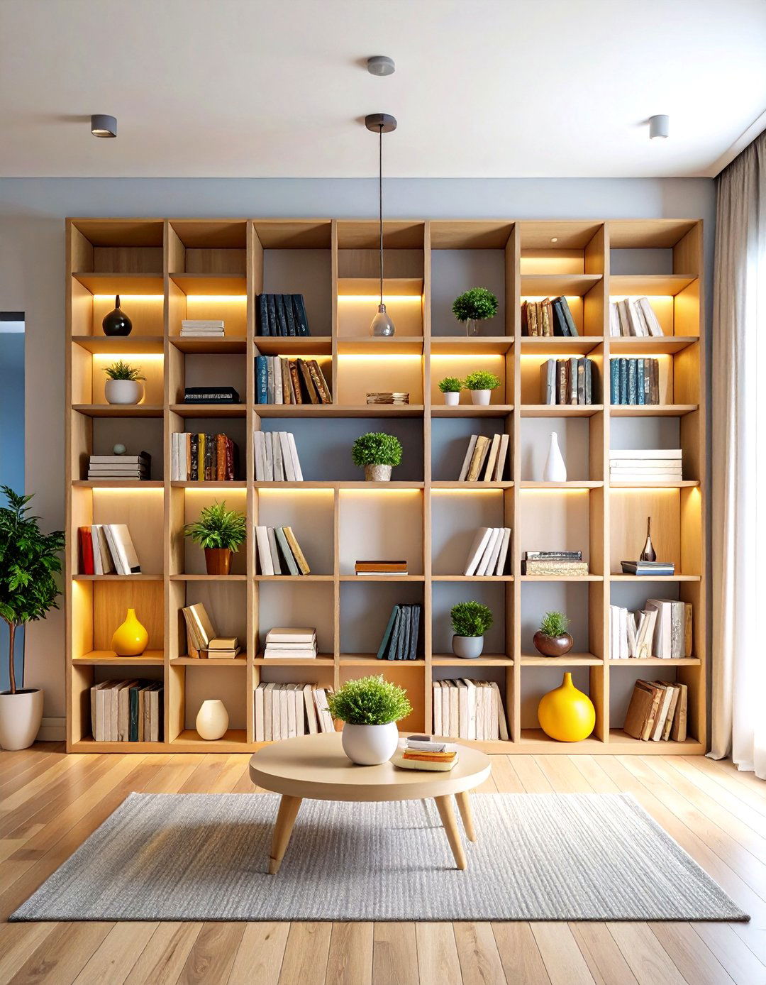 Multi Level Bookshelf Room Divider Storage Wall - 20 Room Divider Ideas