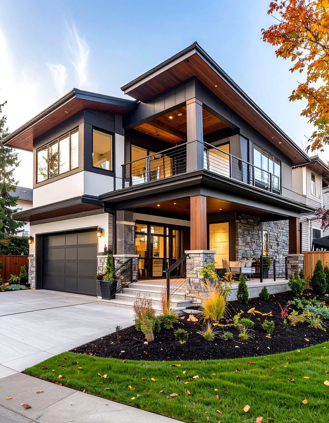 Multi Level Car Porch Design with Storage - 20 Car Porch Design Ideas