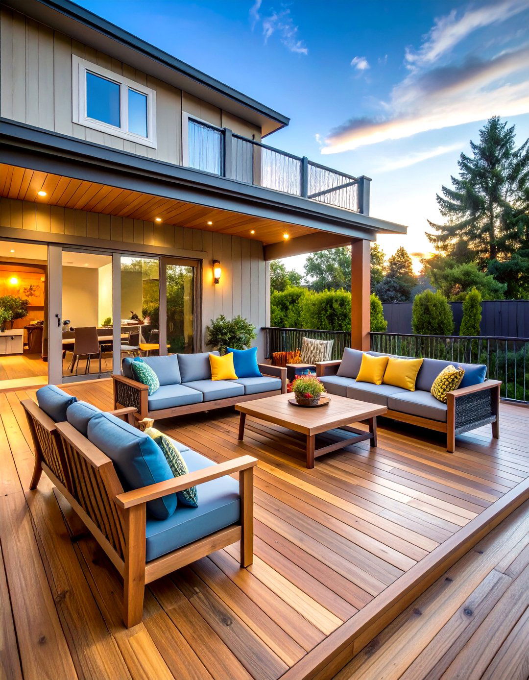 Multi Level Composite Deck with Integrated Zones - 20 2nd Floor Deck Ideas