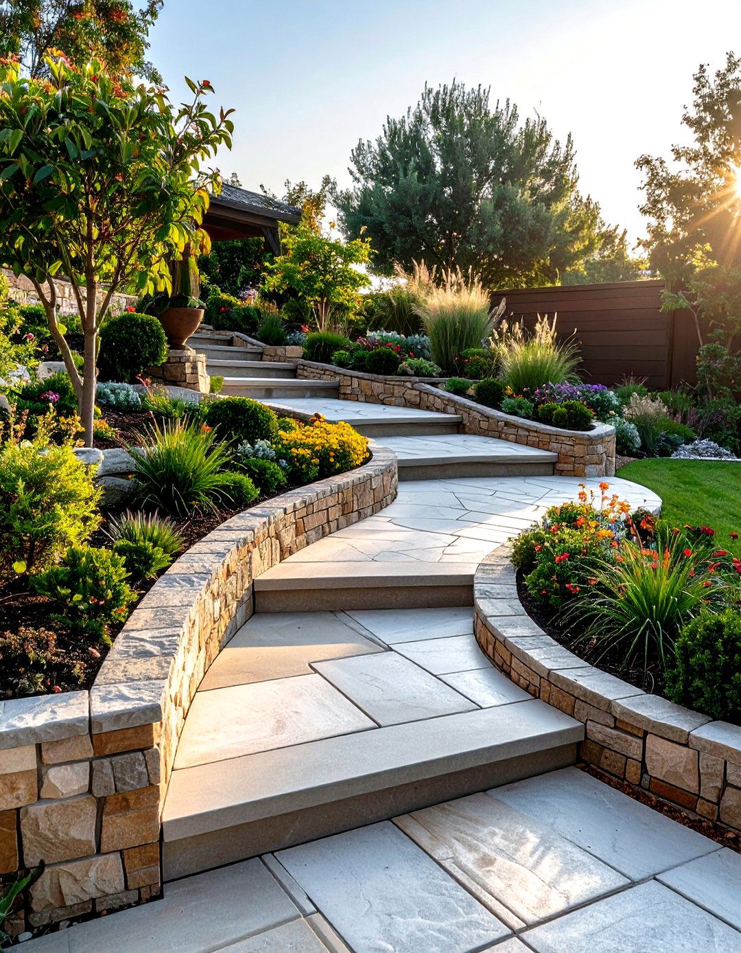 Multi Level Concrete Paver Walkway - 20 Concrete Paver Walkway Ideas