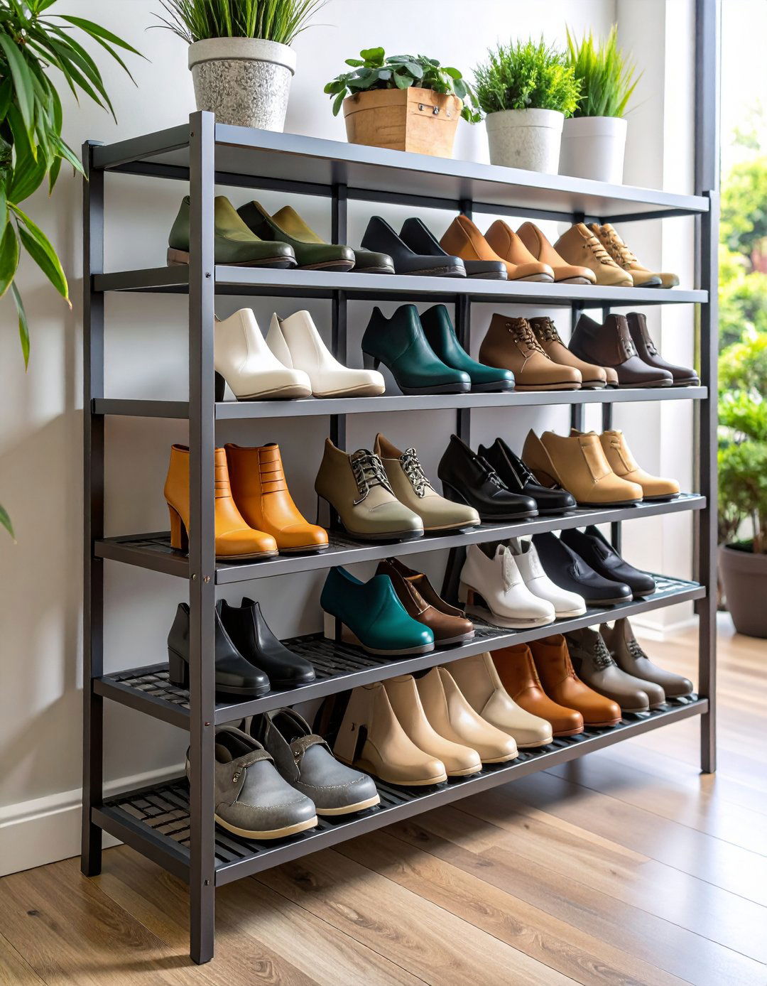 Multi Level Entryway Bench with Shoe Storage - 20 Entryway Bench Ideas