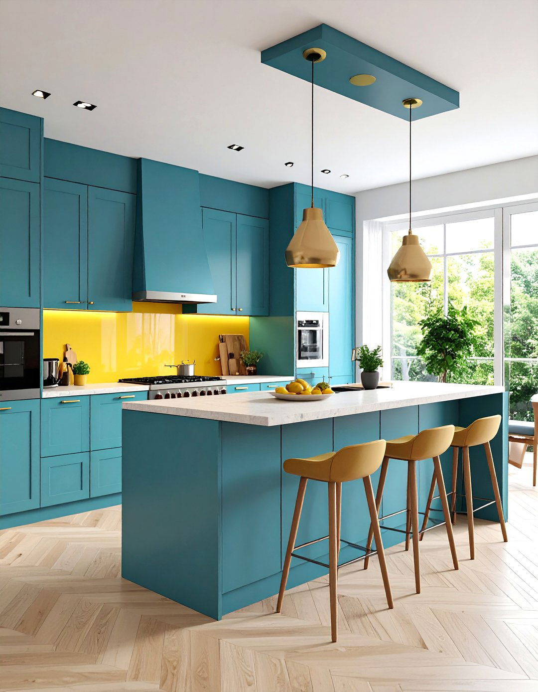 Multi Level Kitchen Layout with Varied Heights - 20 Kitchen Layout Ideas