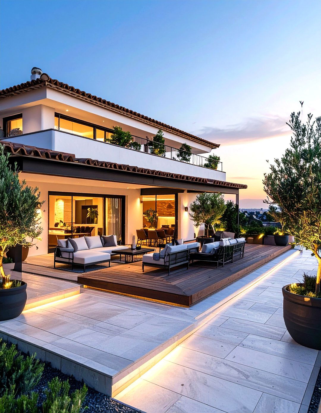 Multi Level Roof Terraces with Parapet Walls in Spanish Style Home Exteriors - 20 spanish style home exterior ideas