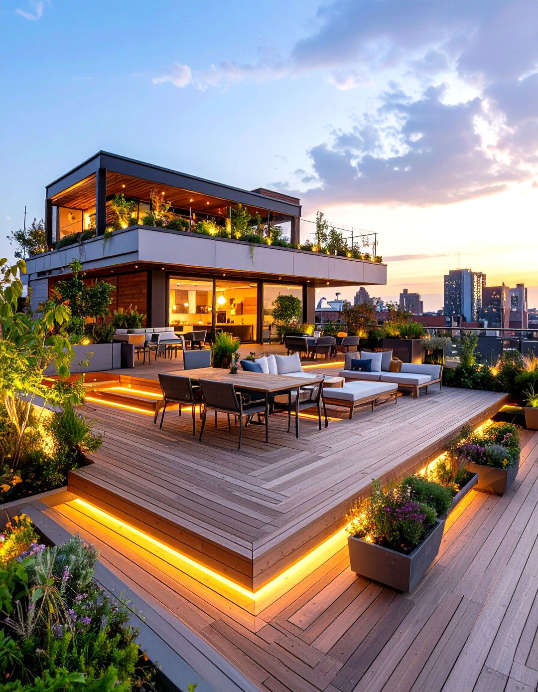Multi Level Rooftop Deck - 20 Rooftop Deck Ideas