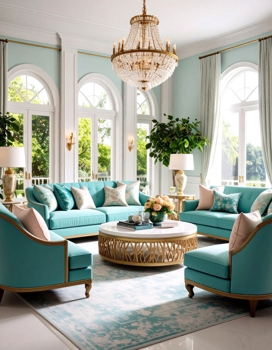 Multi Level Seating Mansion Living Room - 20 Mansion Living Room Ideas