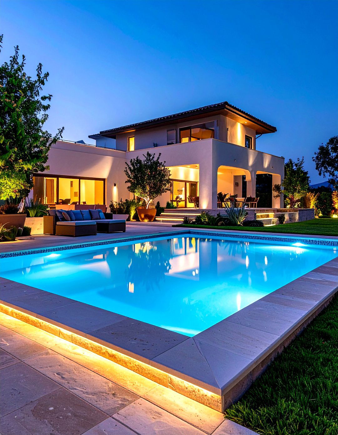 Multi Level Terraced Pavers Around Pool Architecture - 20 Pavers Around Pool Ideas