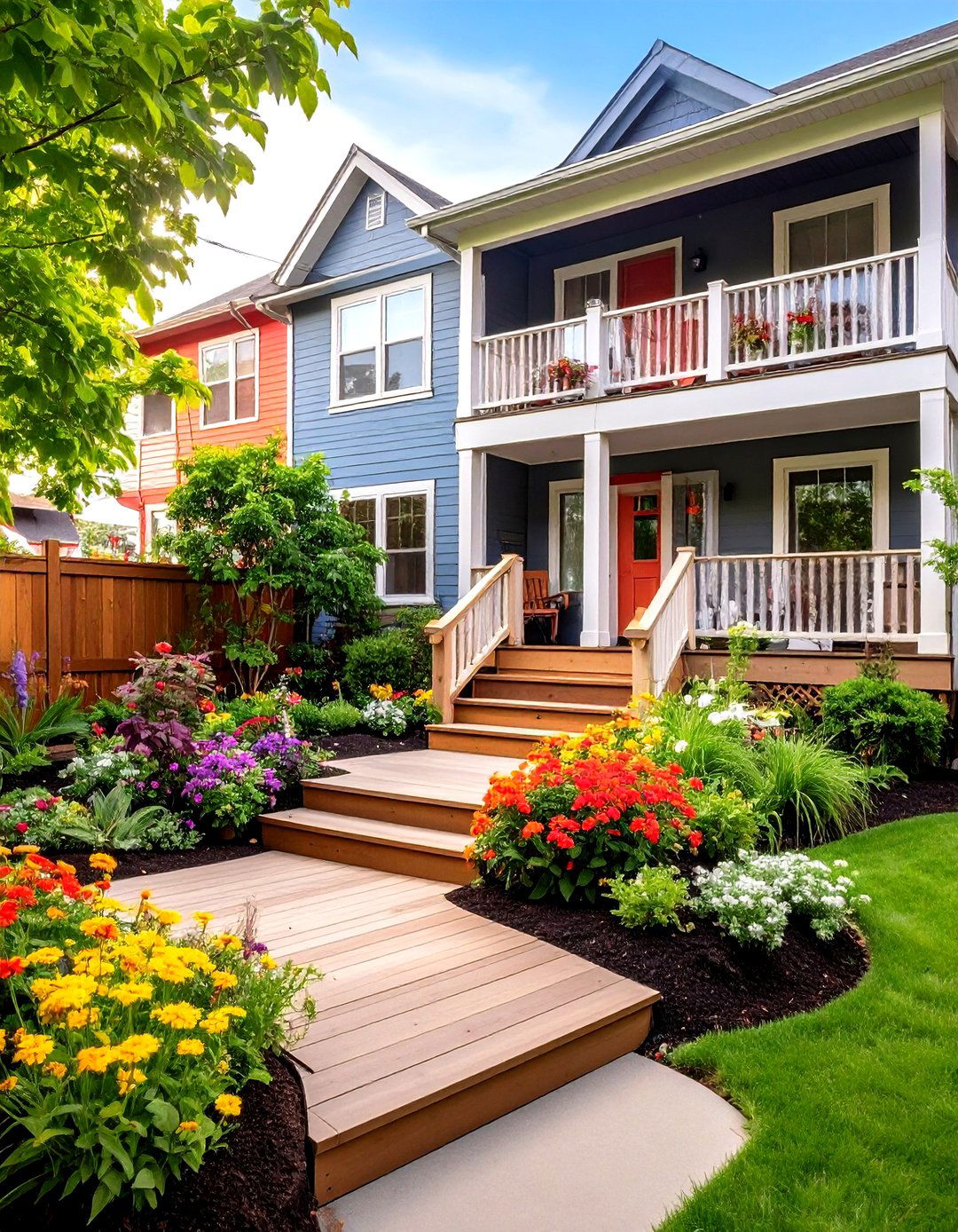 Multi Level Townhouse Backyard Design for Spatial Illusion - 20 Townhouse Backyard Ideas