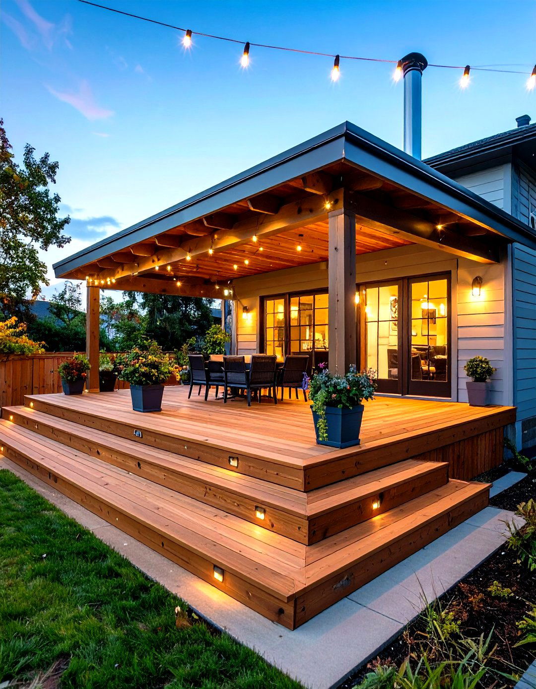 Multi Level Zoned Porch Deck - 20 Front Porch Deck Ideas